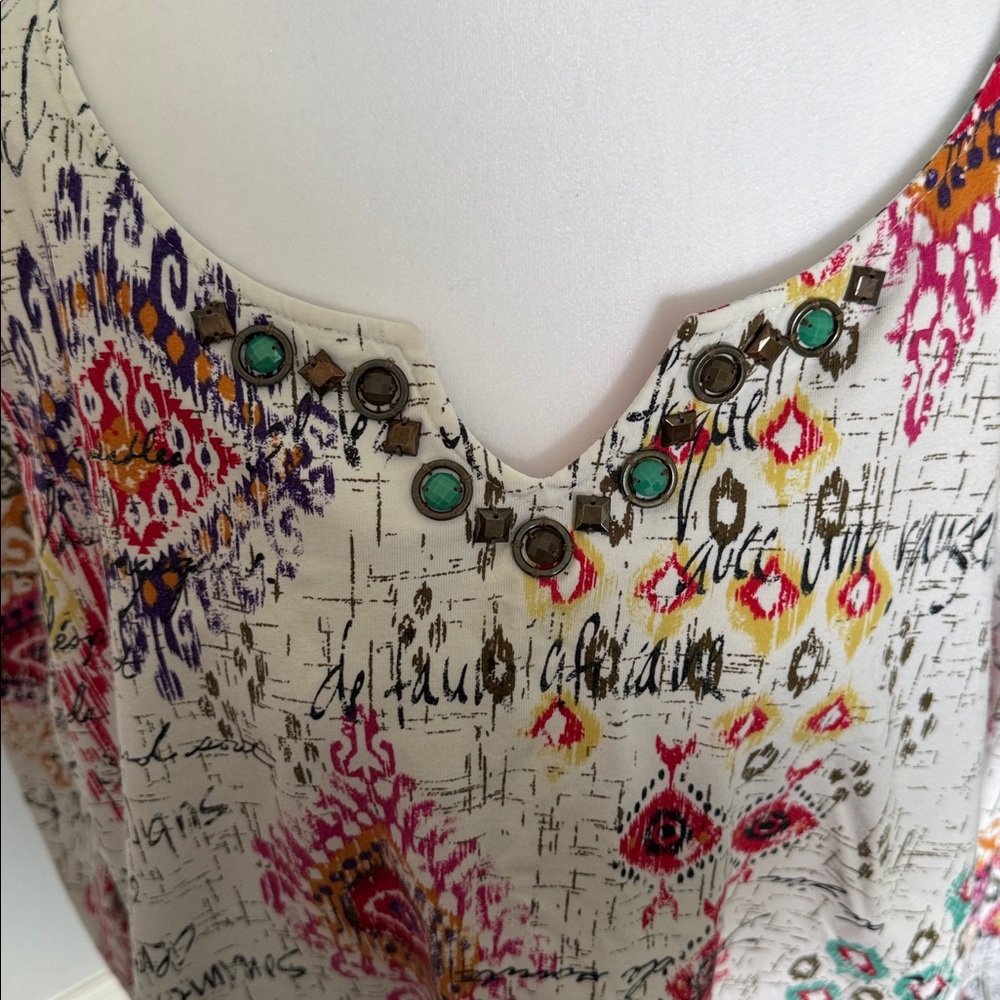 Ruby Rd. Multicolor Abstract Top - Picture 3 of 5